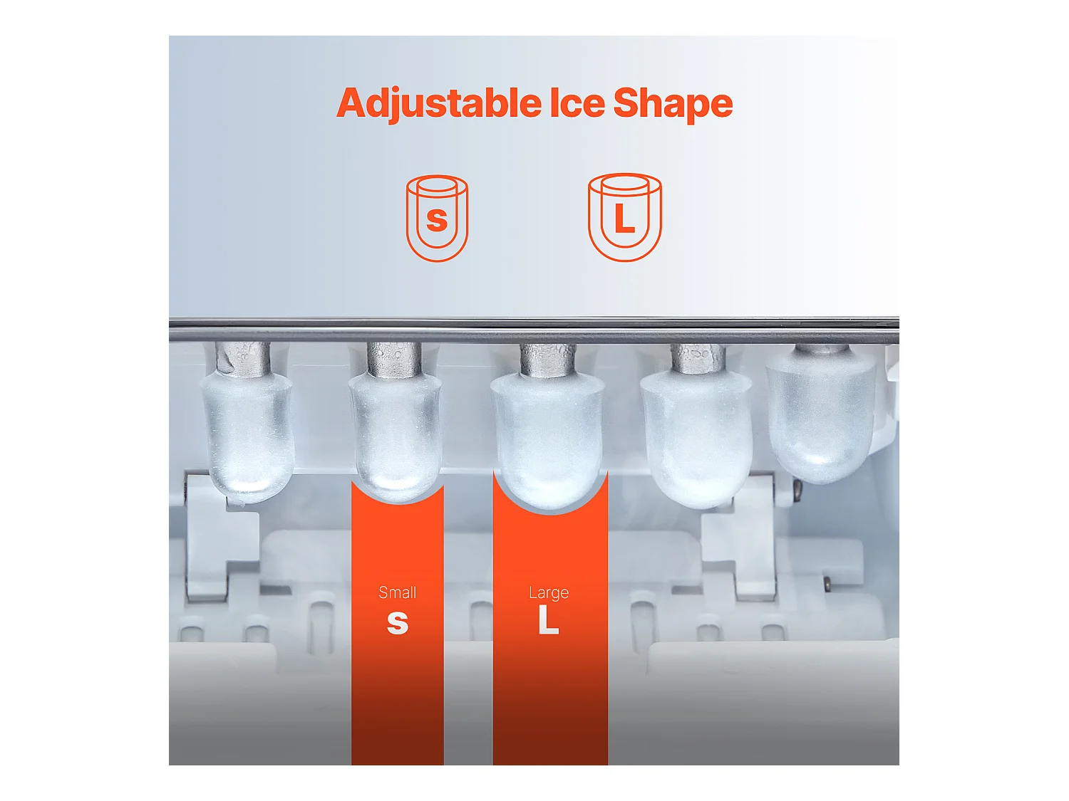 Machine à Glaçons de Comptoir SucceBuy, 11.79kg de Glace en 24 h, Autonettoyante, avec Pelle et Panier