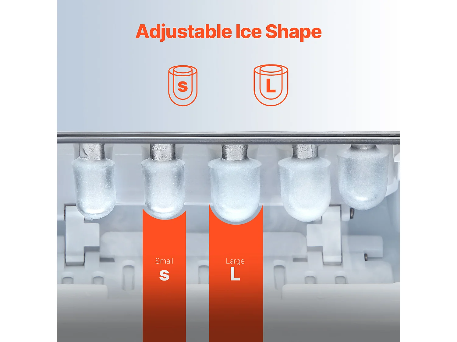 Machine à Glaçons de Comptoir SucceBuy, 11.79kg de Glace en 24 h, Autonettoyante, avec Pelle et Panier