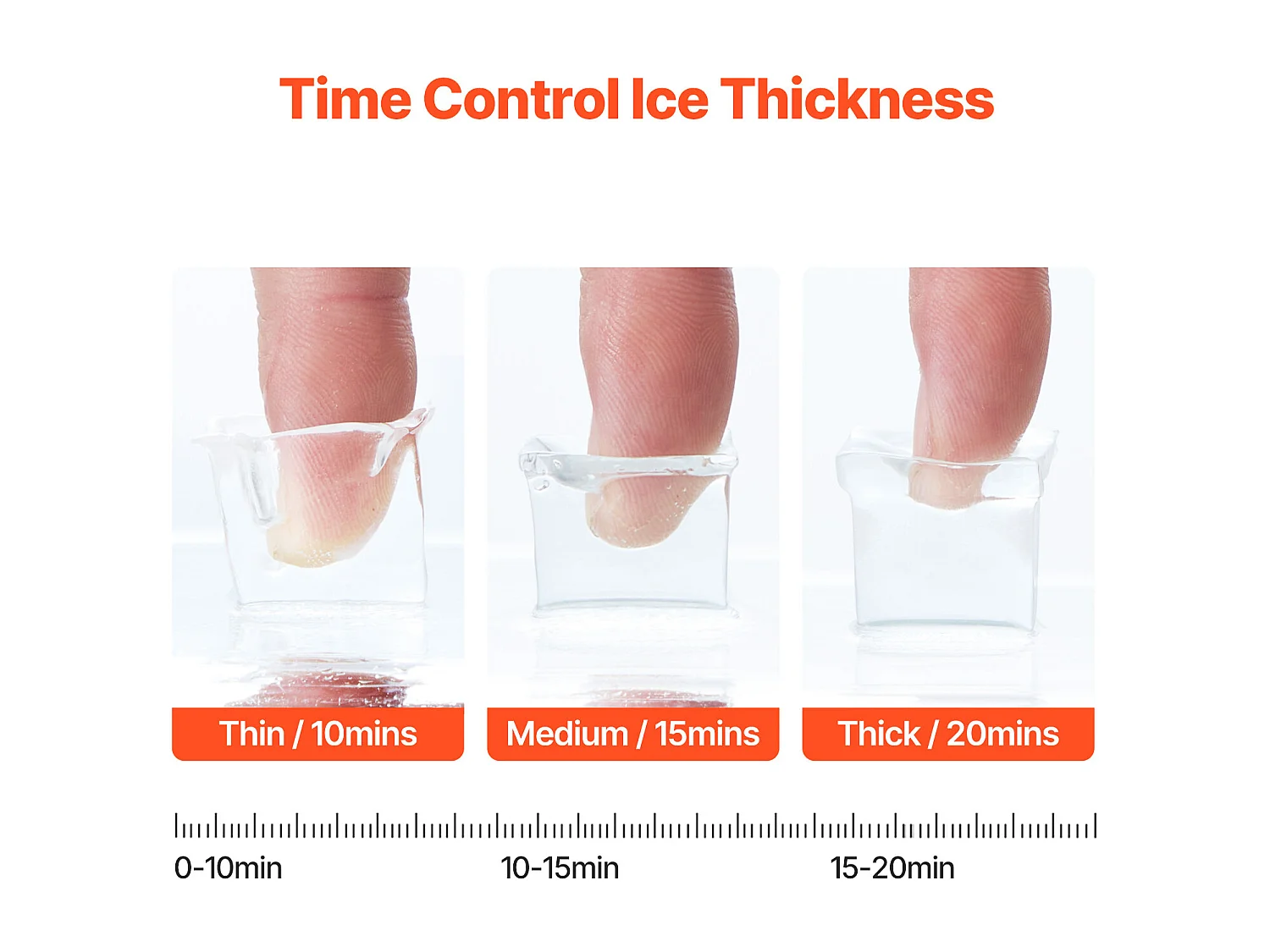 Macchina Per Ghiaccio Da Banco SucceBuy, 20.41 kg Di Ghiaccio In 24 Ore, Auto-pulente, Con Paletta E Cesto