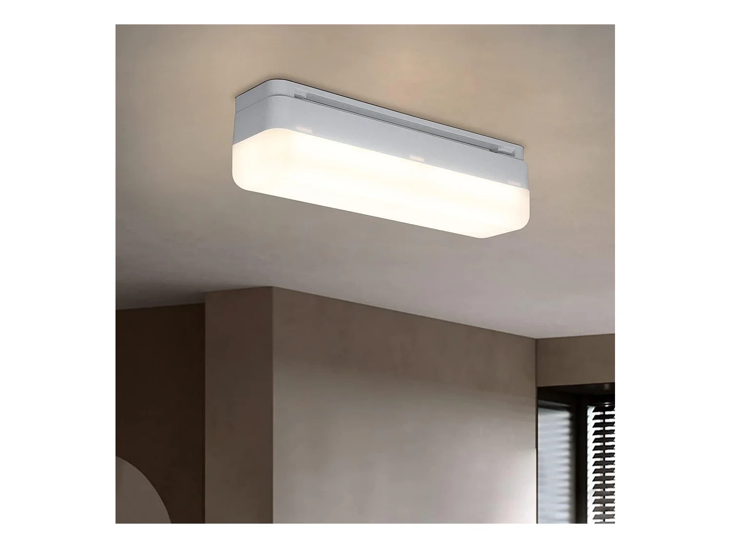 Plafonnier LED NETTLIFE dimmable avec télécommande lustre en fer moderne