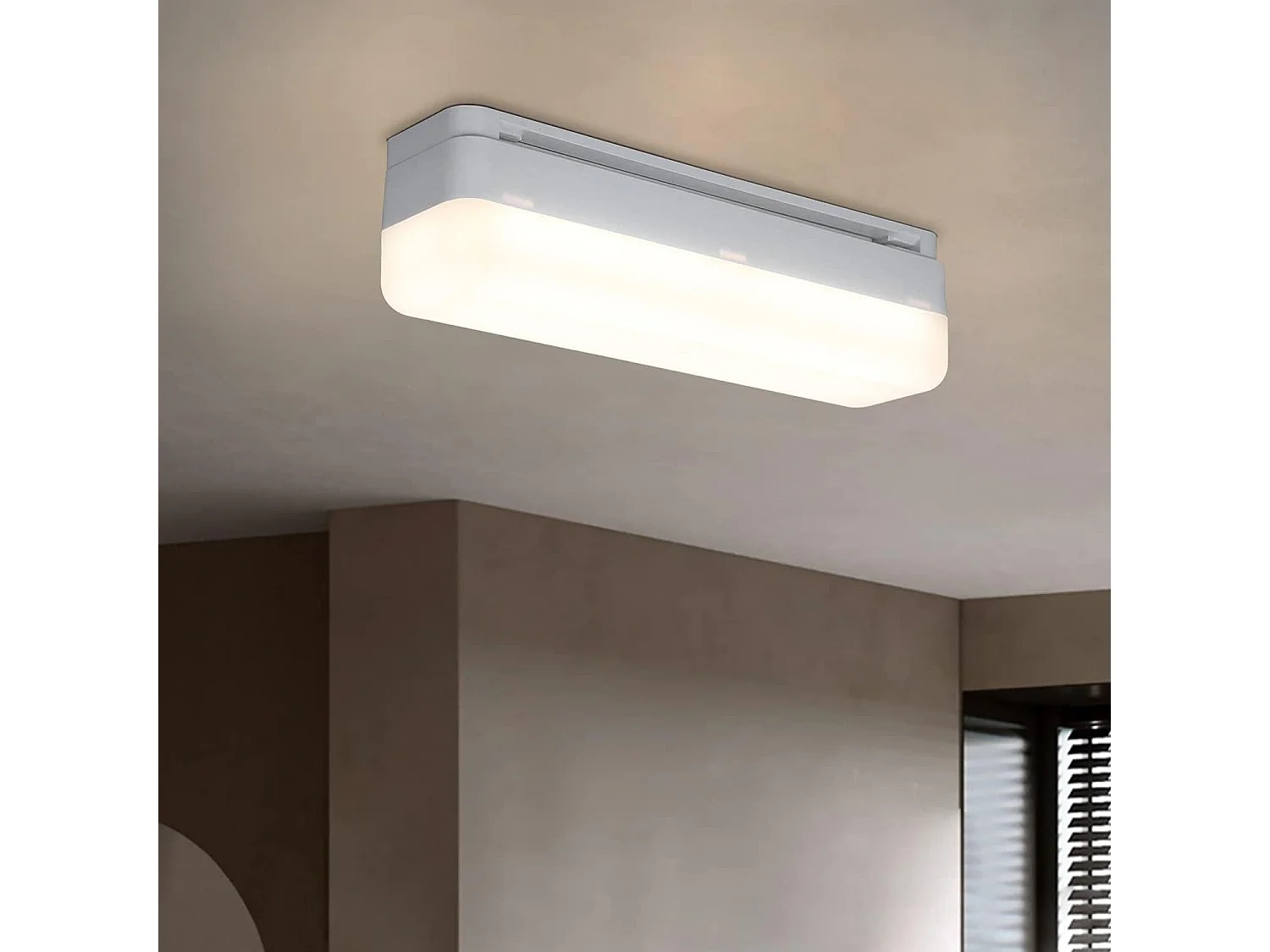 Plafonnier LED NETTLIFE dimmable avec télécommande lustre en fer moderne