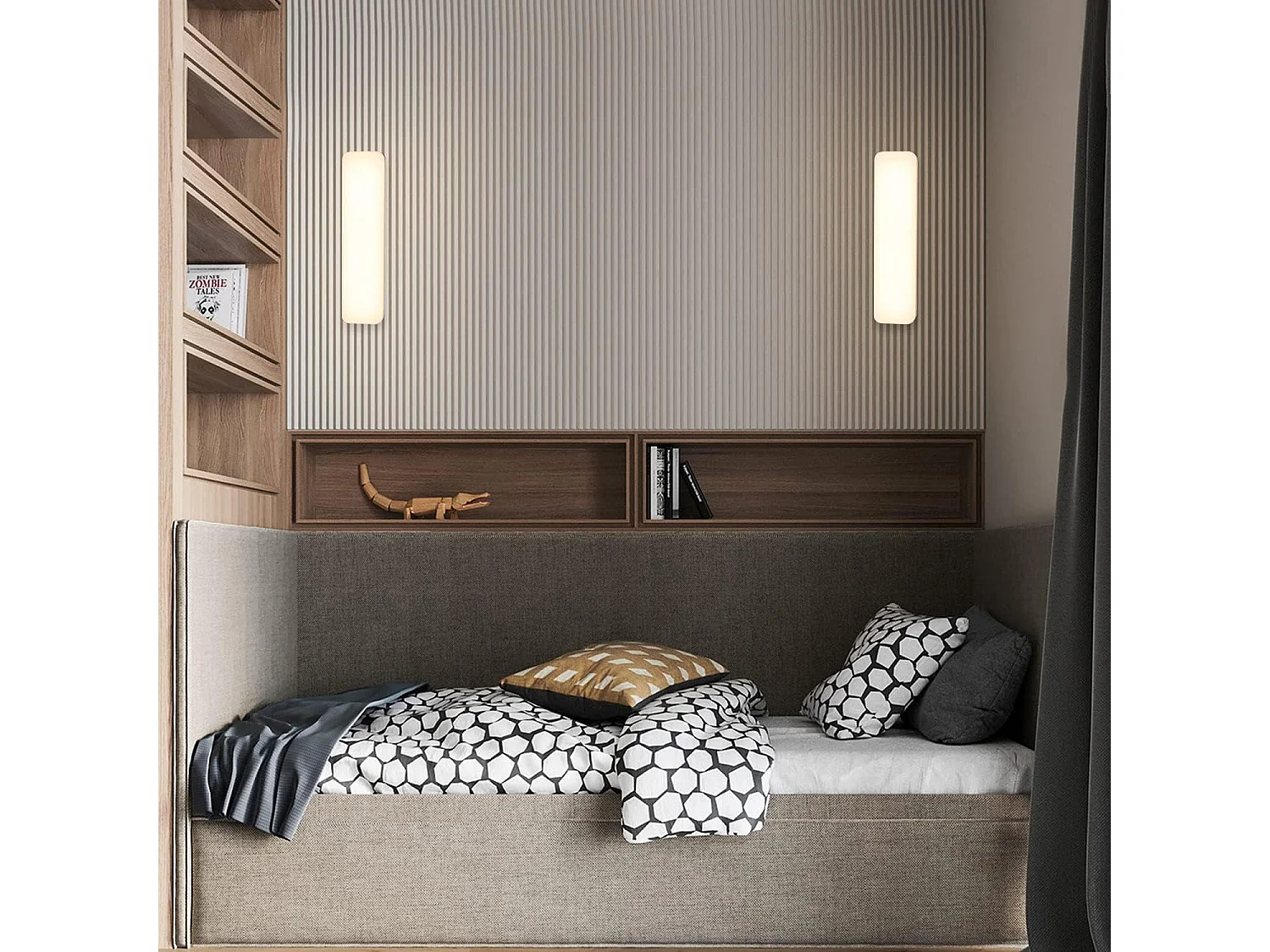 Plafonnier LED NETTLIFE dimmable avec télécommande lustre en fer moderne