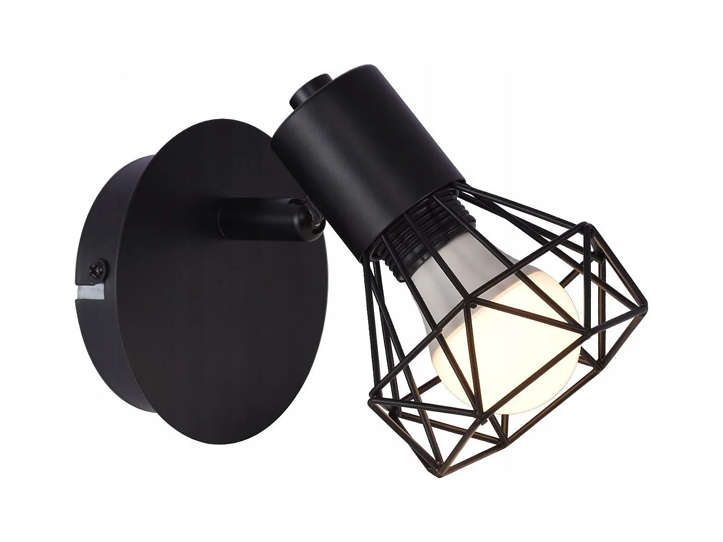 Spots De Plafond Spot De Plafond Noir Plafonnier Rétro E14 Orientable 1 Ampoule 350° 40w