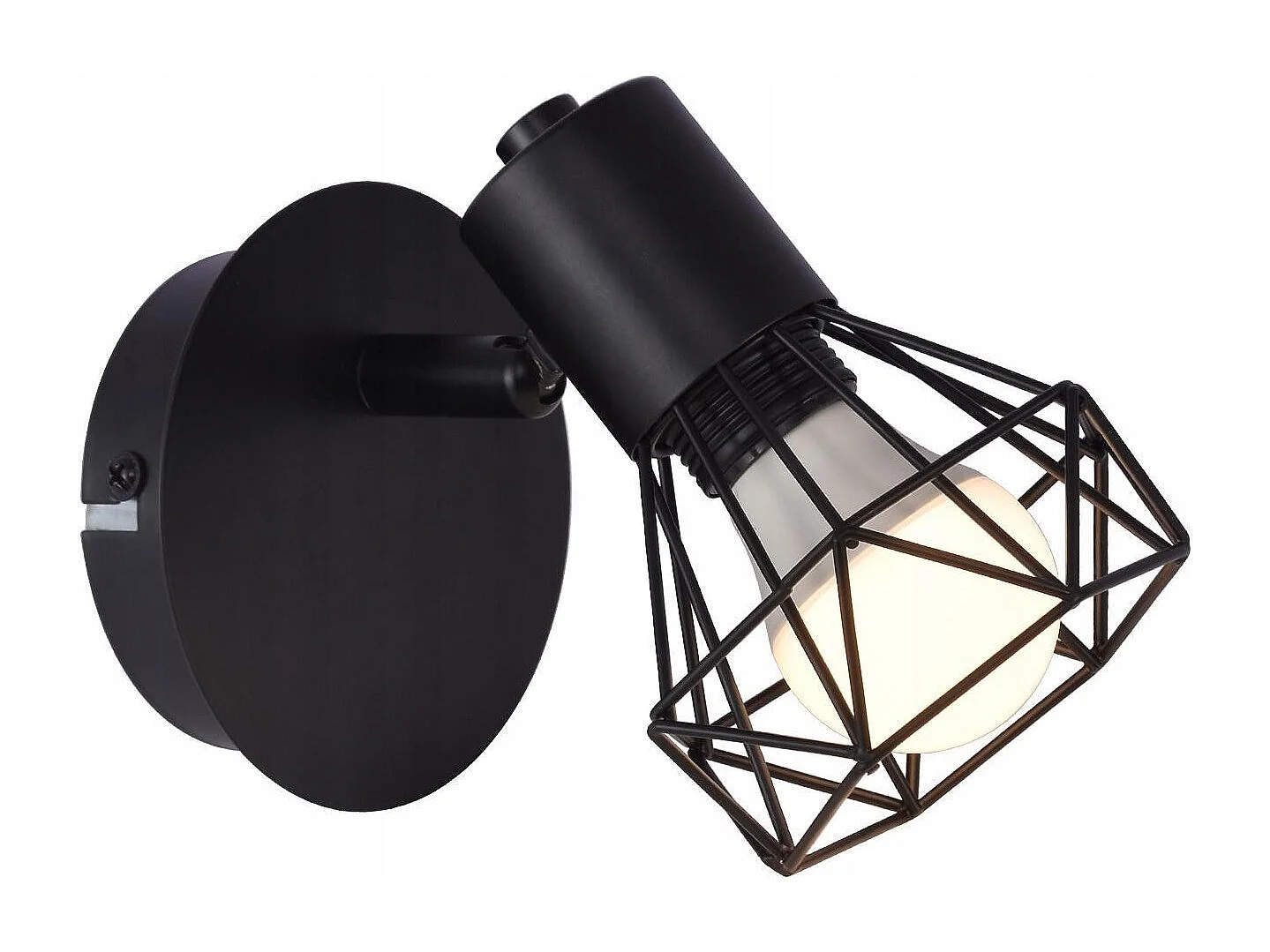 Spots De Plafond Spot De Plafond Noir Plafonnier Rétro E14 Orientable 1 Ampoule 350° 40w