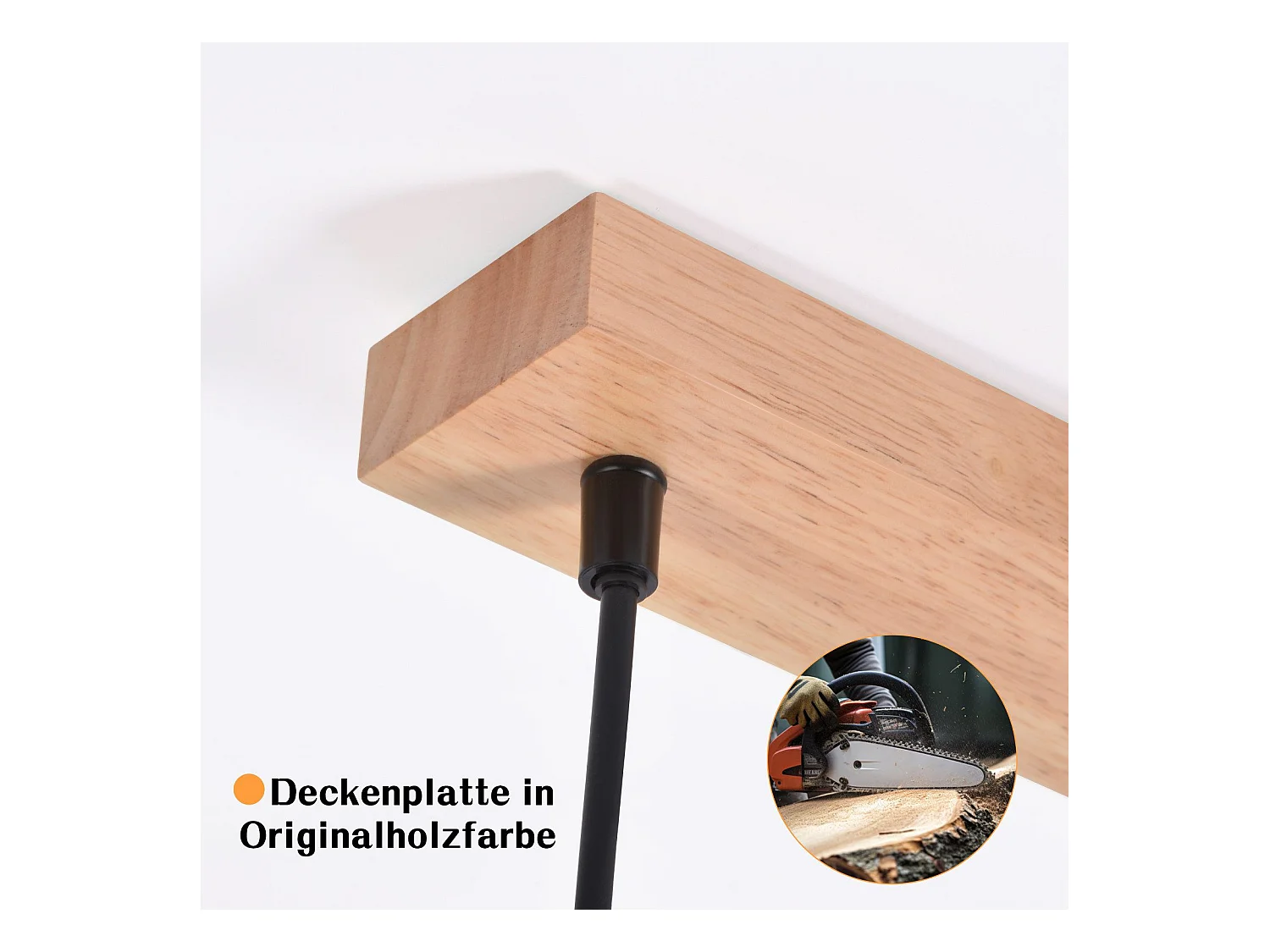 Suspension NETTLIFE pour table à manger, lampe suspendue en verre, lampe de table à manger vintage, suspension en bois, 4 flammes en verre fumé, E27