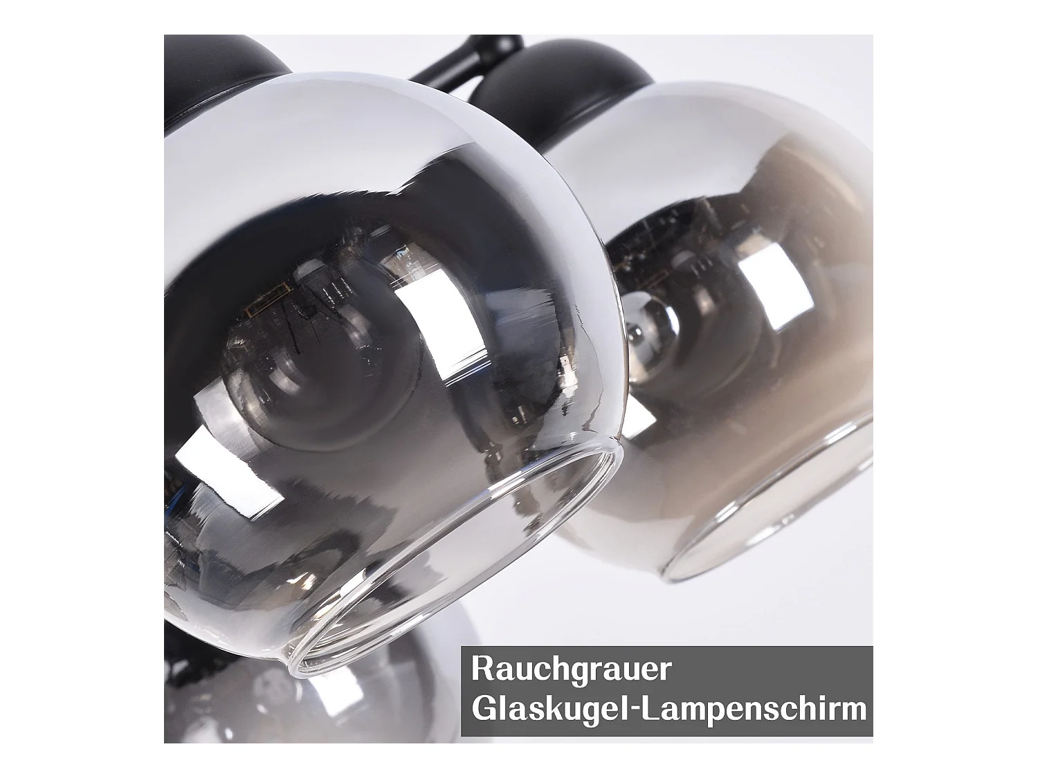 Plafonnier NETTLIFE en verre noir : lampe de cuisine vintage, lampe de couloir industrielle à 3 lampes E27