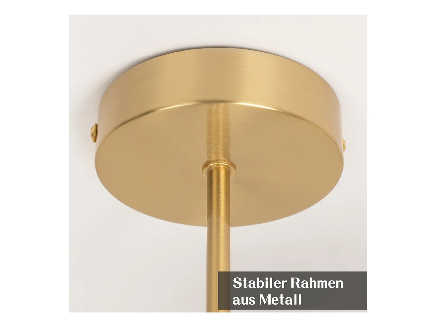 Lámpara de techo para pasillo NETTLIFE: Lámpara de techo vintage E27 con bola de cristal dorado y 2 luces.