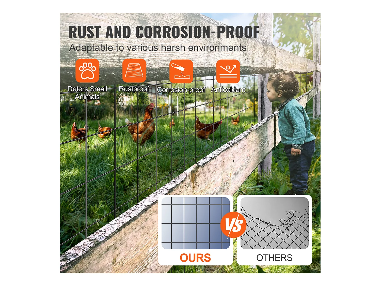 Rouleau de Treillis Métallique Galvanisé SucceBuy Hardware Cloth, Grillage à Poules de Calibre 16, Treillis Métallique Enduit de Vinyle