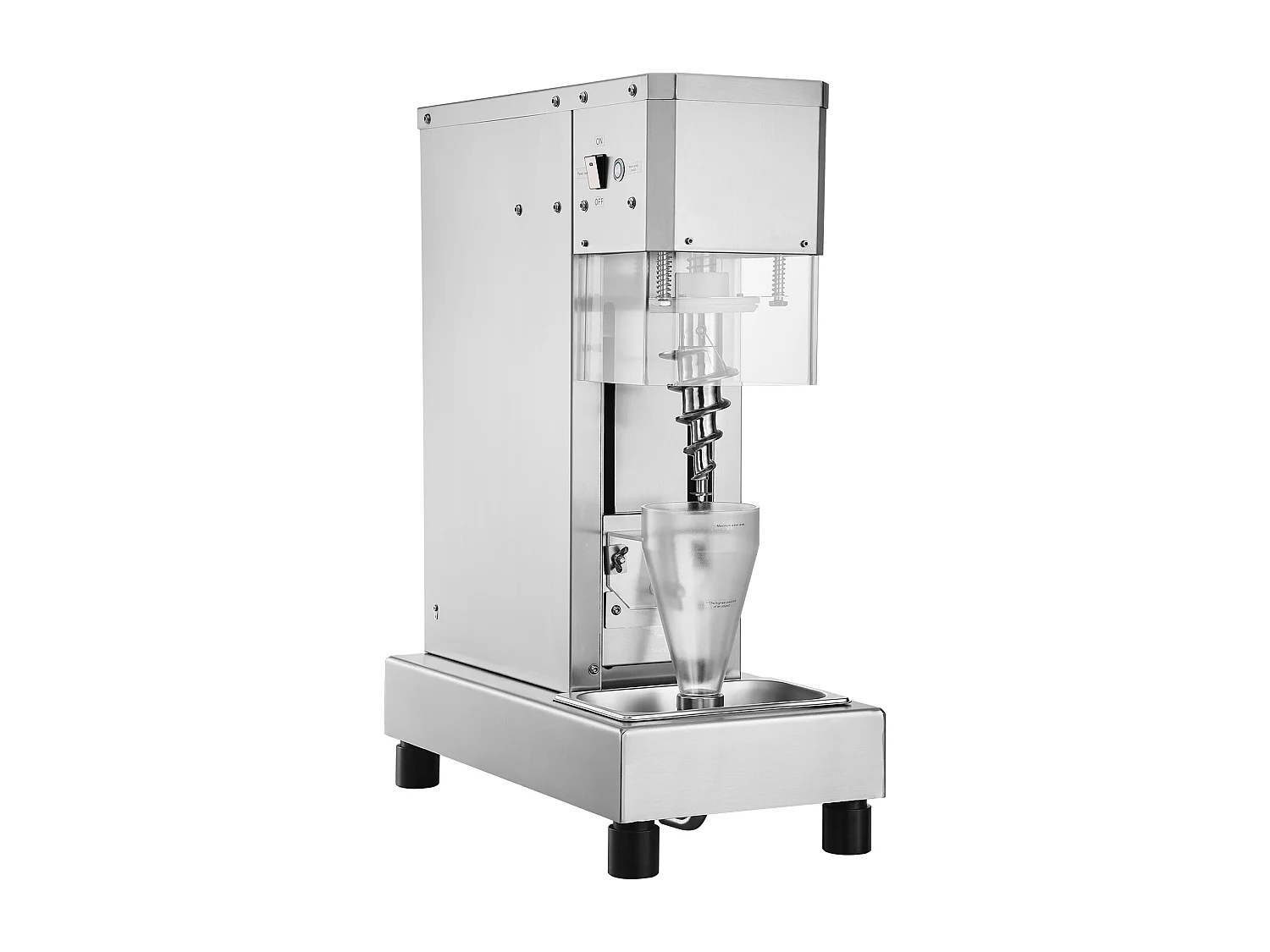 Mélangeur à Glace SucceBuy 750 W Mélangeur à Glace Agitateur, Shaker à Glace en Acier Inoxydable 304 avec Longue Poignée et Protection PC