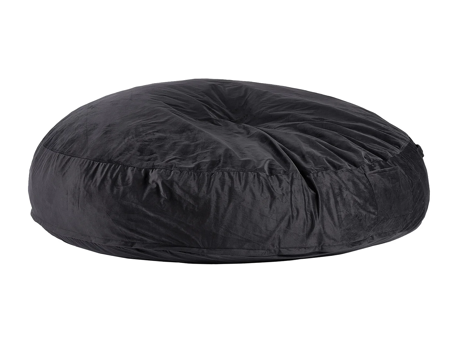 Pouf Fauteuil, SucceBuy Pouf Rond pour Adulte avec Housse Amovible et Lavable Géant Noir