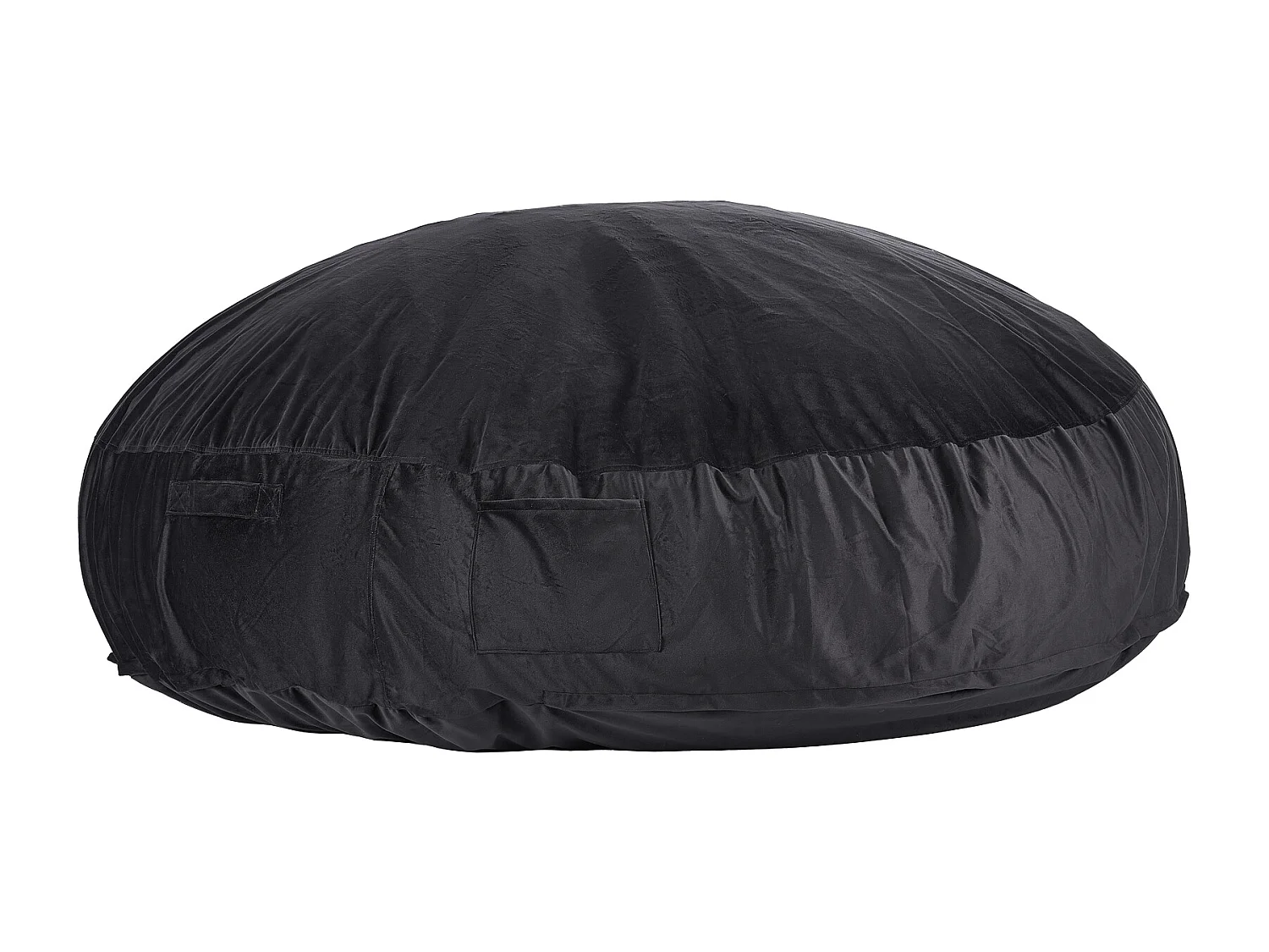 Pouf Fauteuil, SucceBuy Pouf Rond pour Adulte avec Housse Amovible et Lavable Géant Noir