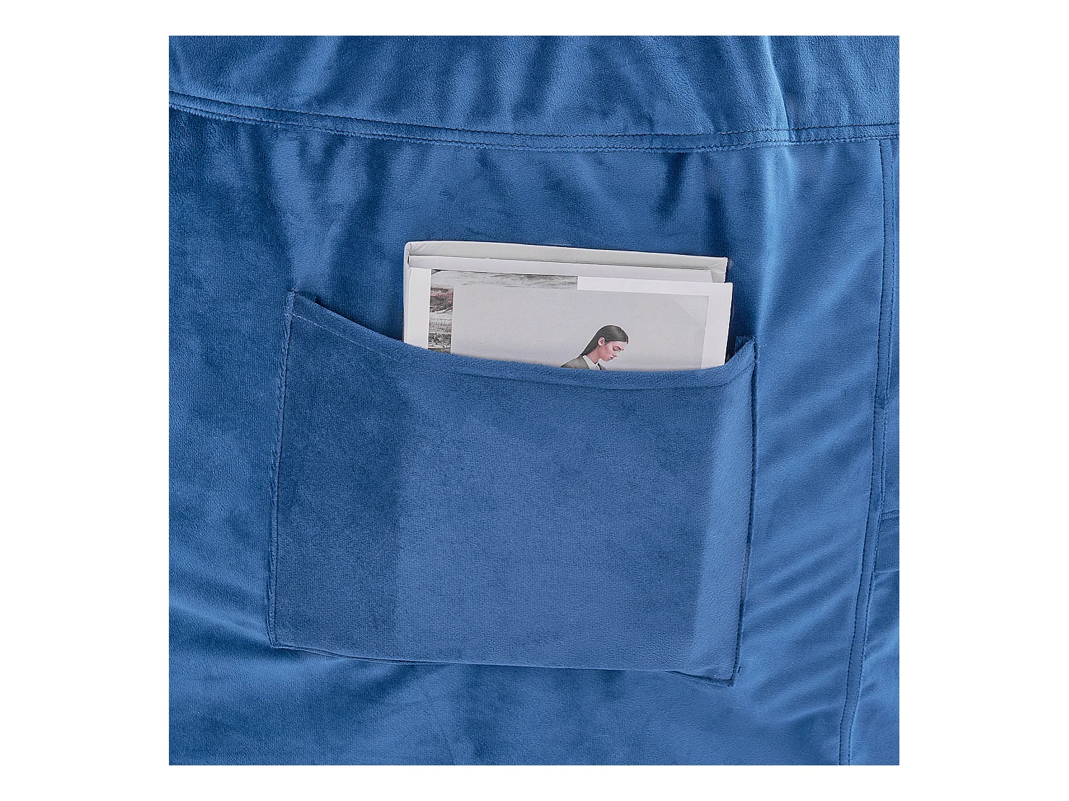 Poltrona Tipo Pufe, SucceBuy Pufe Redondo, Capa Amovível e Lavável para Adulto, Azul