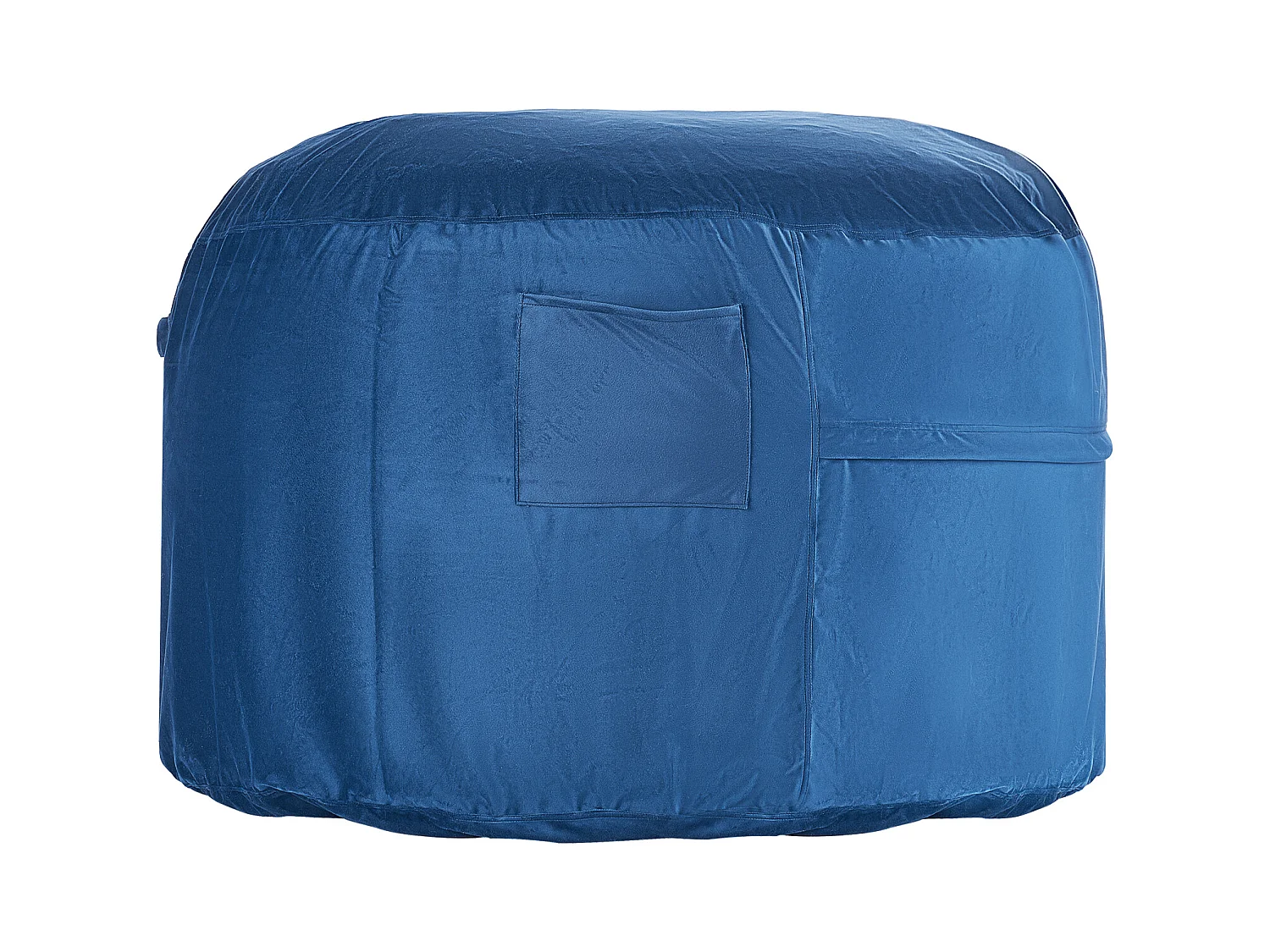 Poltrona Tipo Pufe, SucceBuy Pufe Redondo, Capa Amovível e Lavável para Adulto, Azul