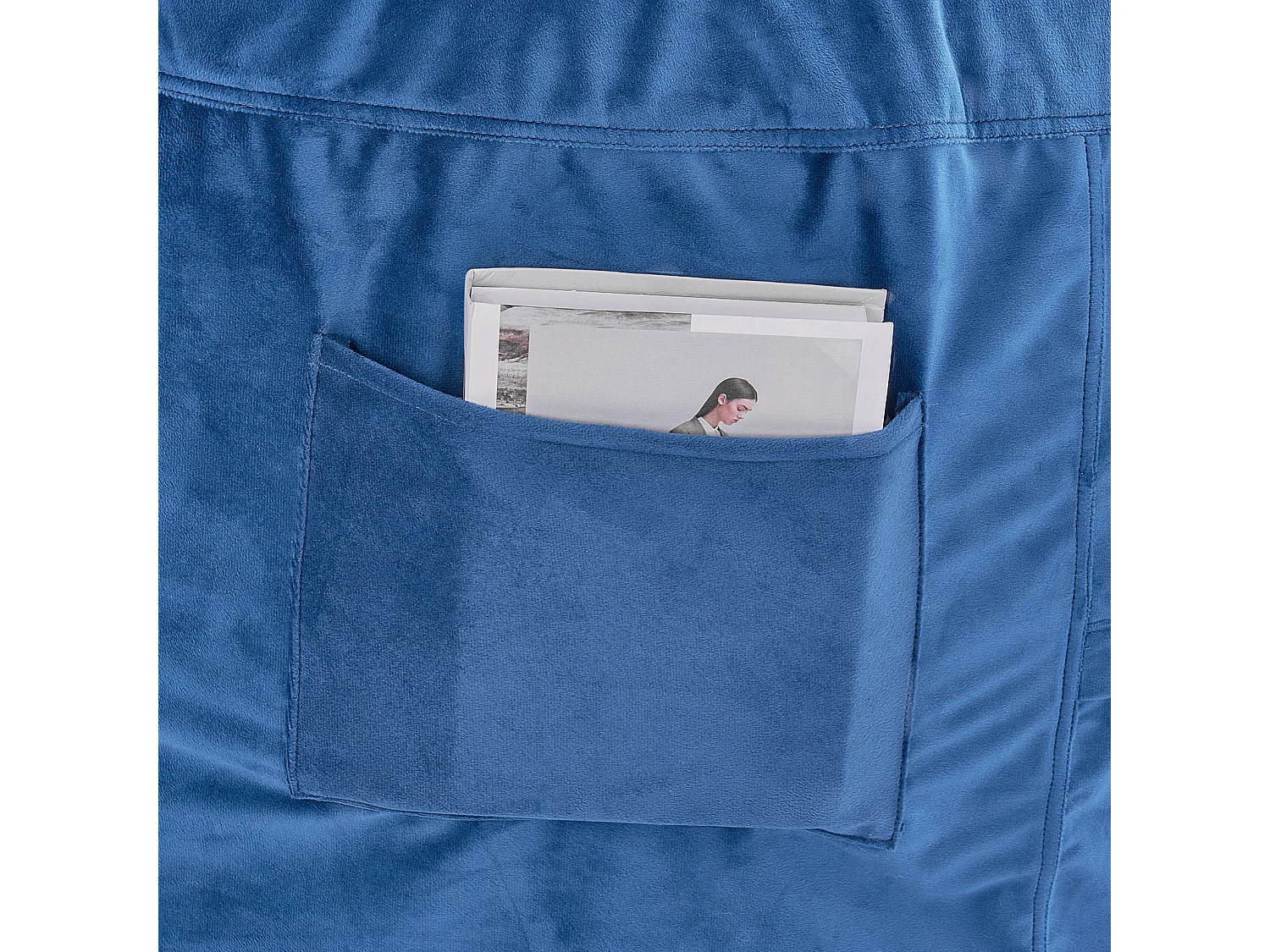 Pouf Fauteuil, SucceBuy Pouf Rond, Housse Amovible et Lavable pour Adultes, Bleu