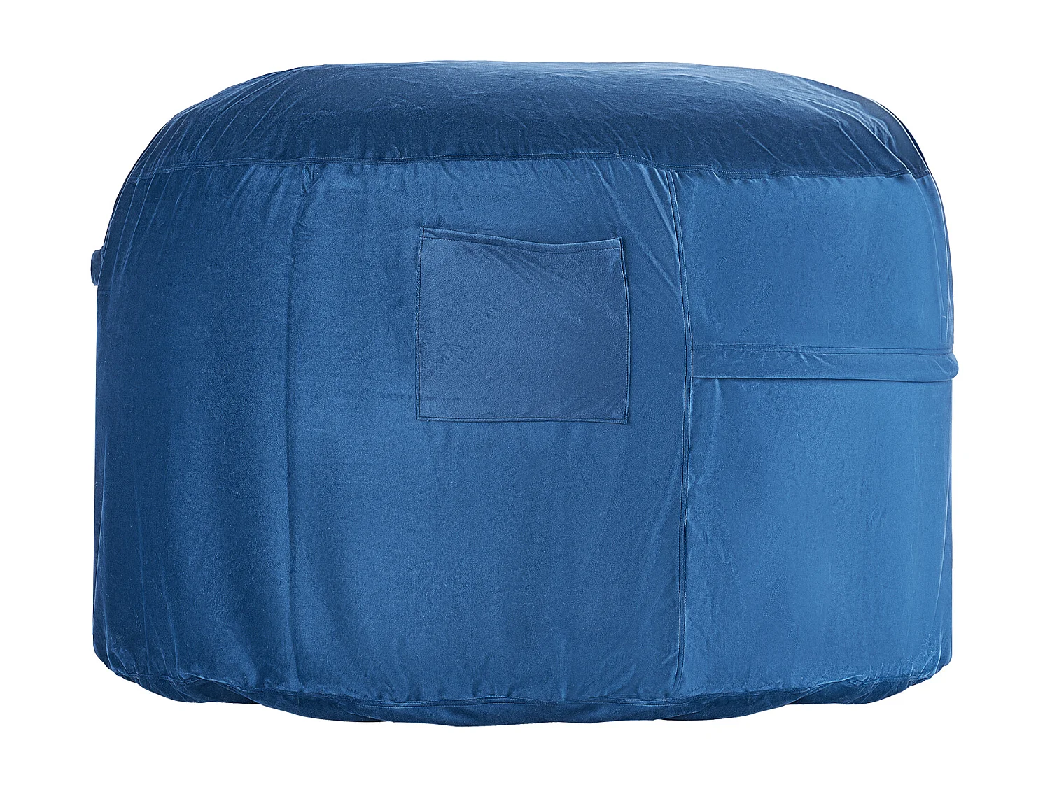 Pouf Fauteuil, SucceBuy Pouf Rond, Housse Amovible et Lavable pour Adultes, Bleu