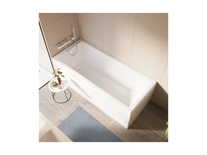 Baignoire rectangulaire VITRA Neon avec pied 170x75cm Blanc