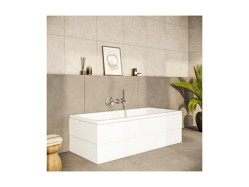 Baignoire rectangulaire VITRA Neon avec pied 170x75cm Blanc