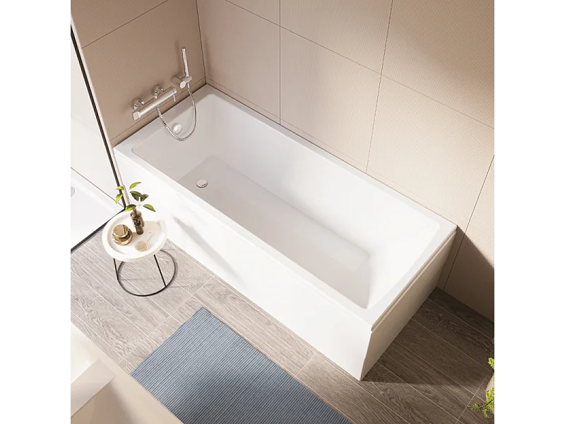 Baignoire rectangulaire VITRA Neon avec pied 170x75cm Blanc