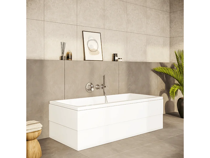 Baignoire rectangulaire VITRA Neon avec pied 170x75cm Blanc