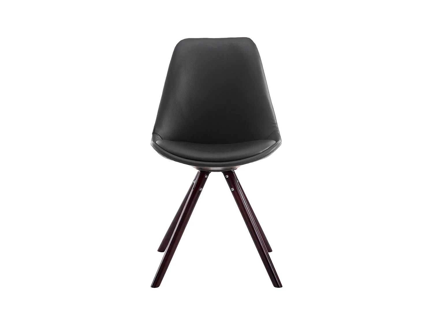 chaise salle à manger - Similicuir & Cappuccino - Noir - Laval