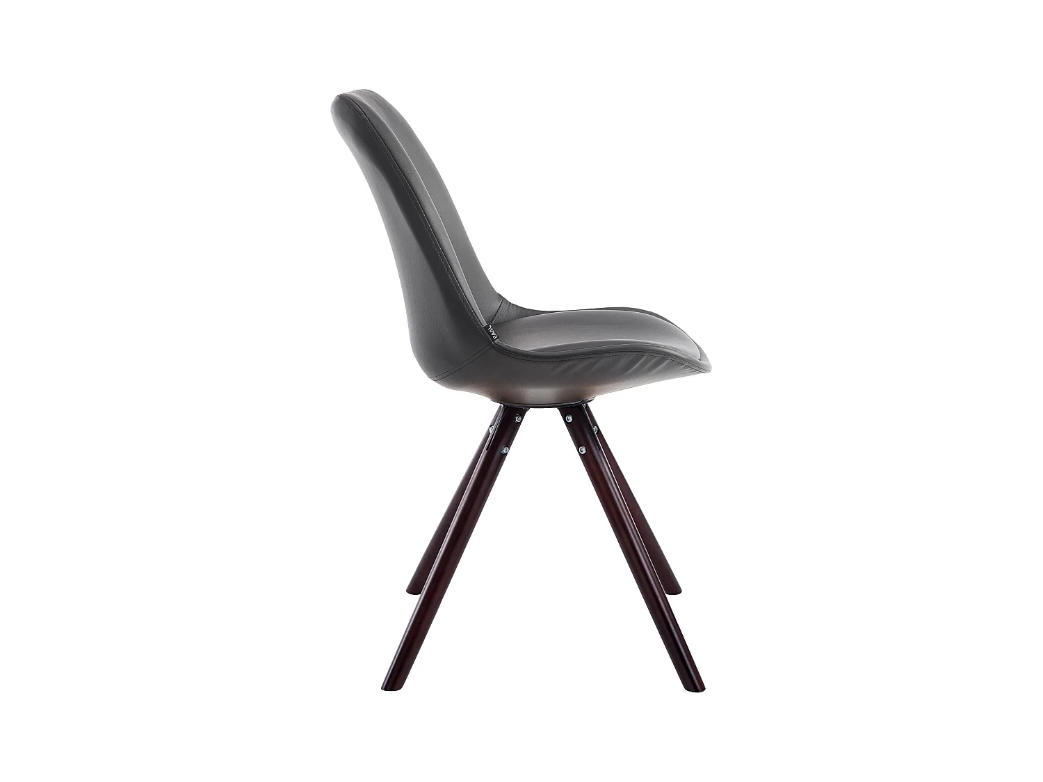 chaise salle à manger - Similicuir & Cappuccino - Noir - Laval