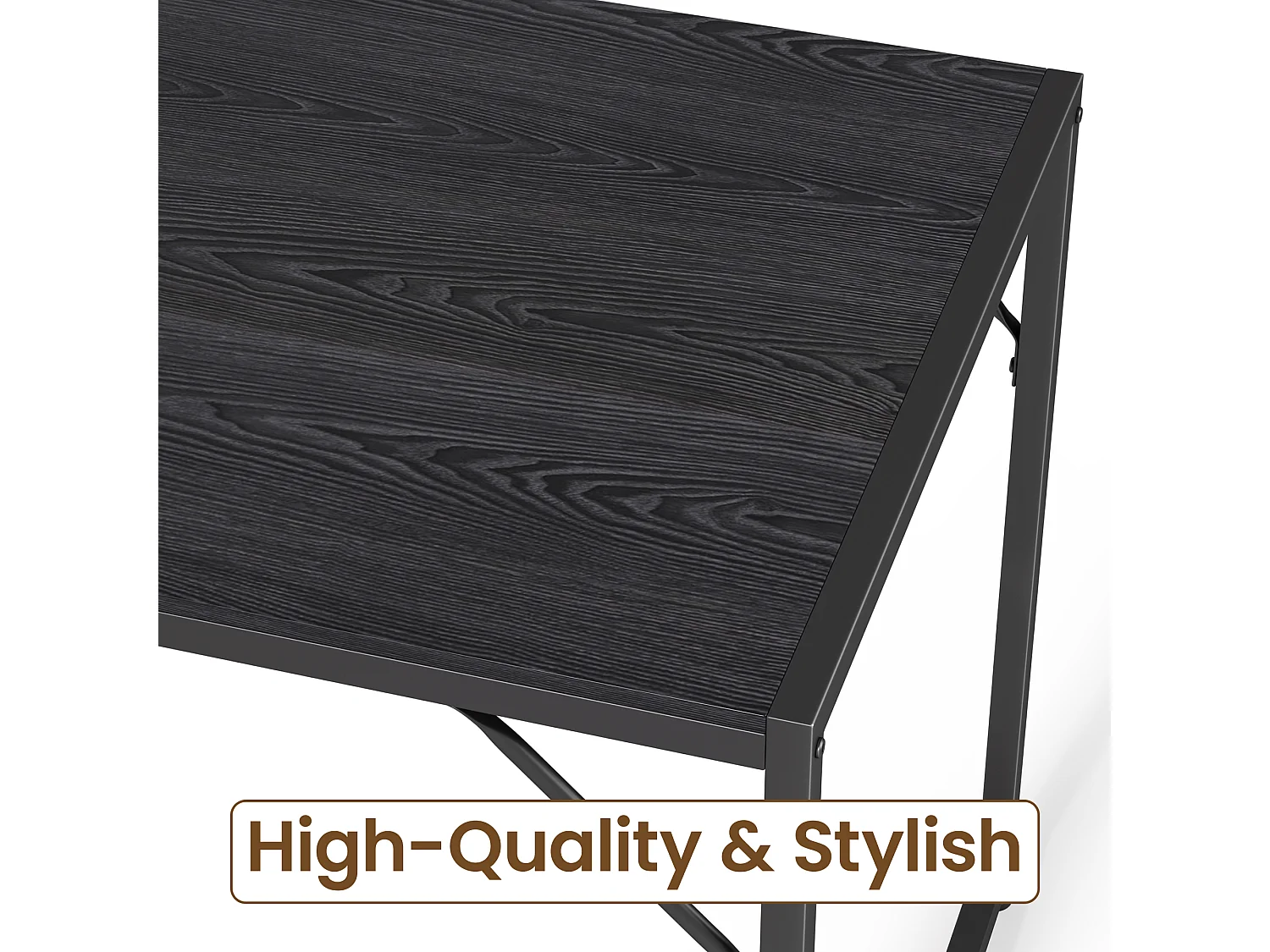 Bealife Ensemble Table de Cuisine Cadre Métal avec 2 Bancs - Noir