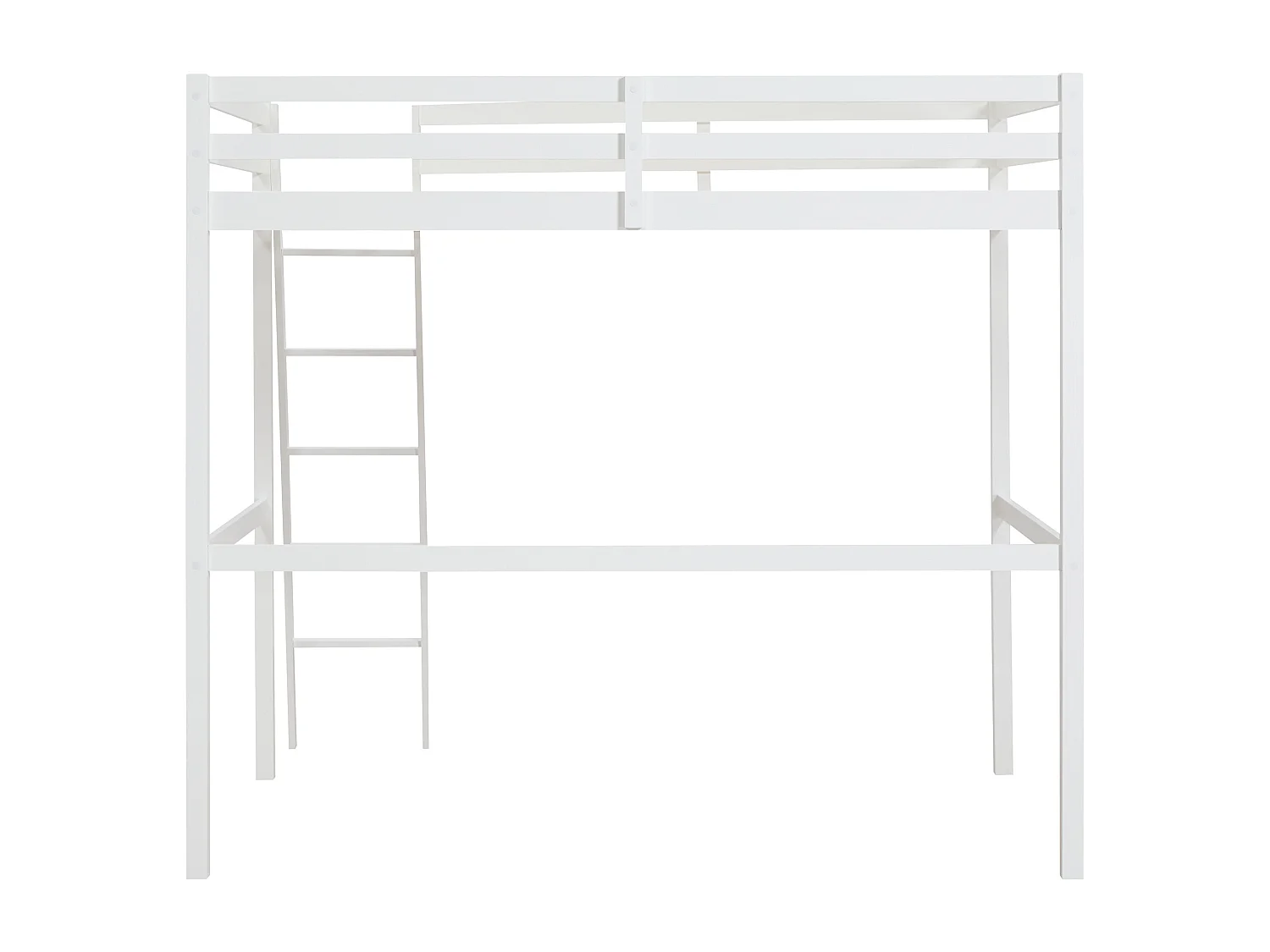 Lit mezzanine - 120 x 190 cm - Pin Massif - Blanc -  GEDEON II