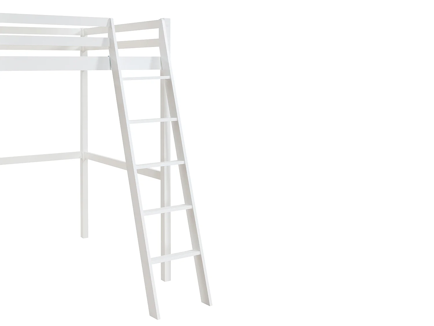 Lit mezzanine - 120 x 190 cm - Pin Massif - Blanc -  GEDEON II