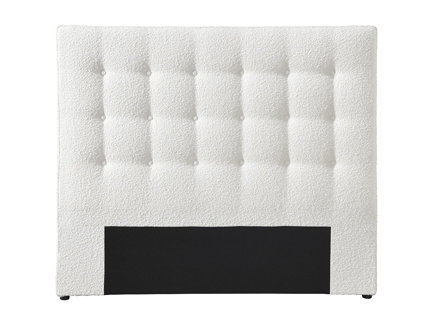 Tête de lit capitonnée 180 cm - Tissu bouclette - Blanc - FRANCESCO