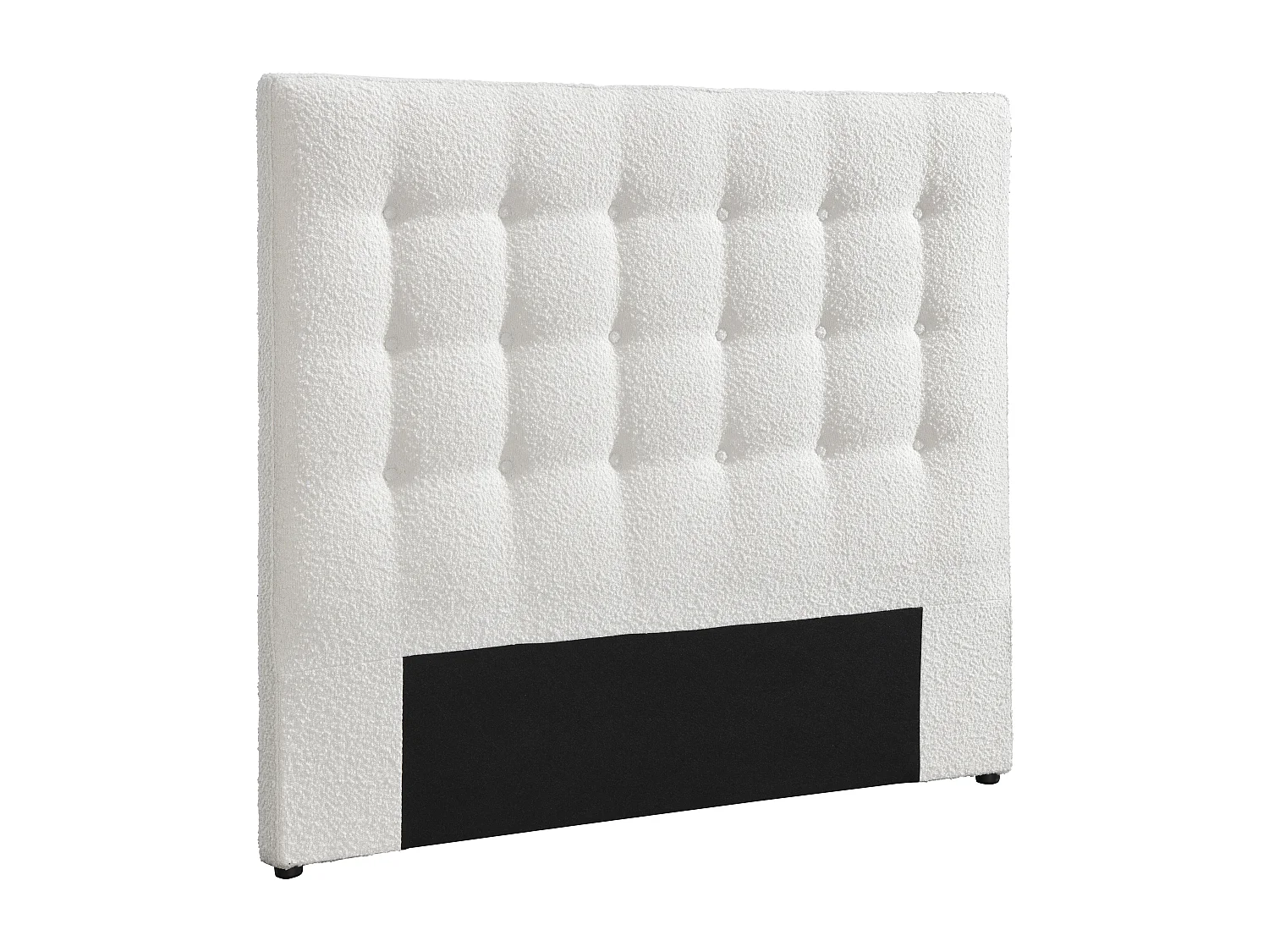 Tête de lit capitonnée 180 cm - Tissu bouclette - Blanc - FRANCESCO