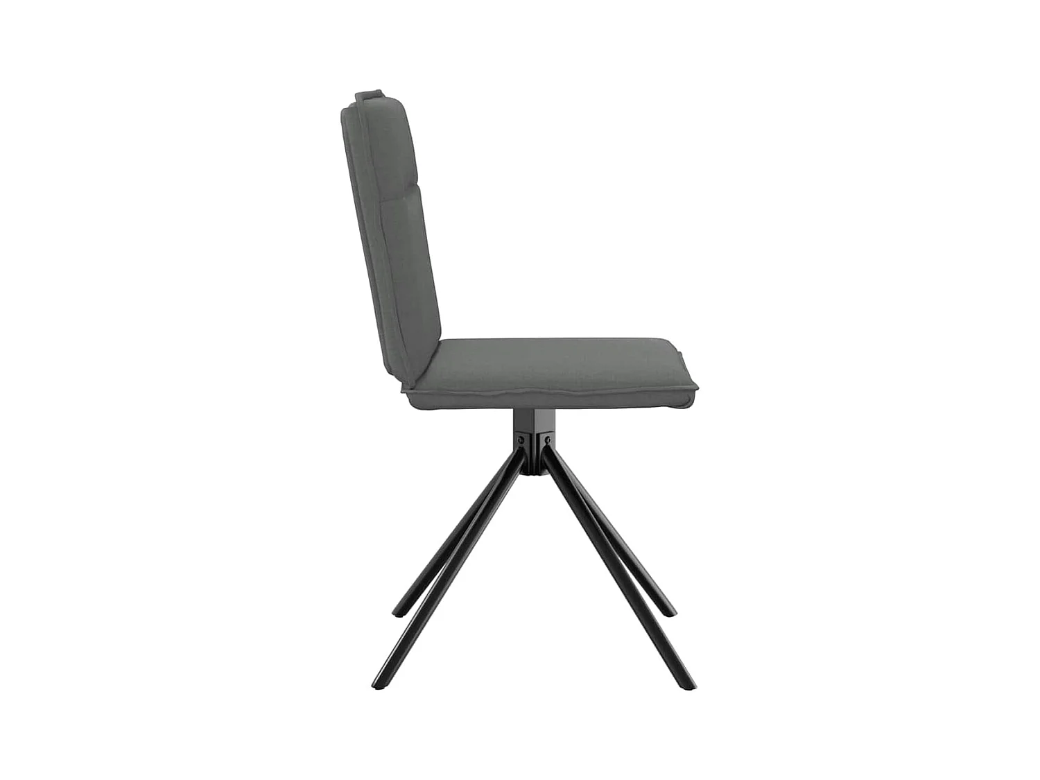 Chaises à manger lot de 2 gris foncé tissu