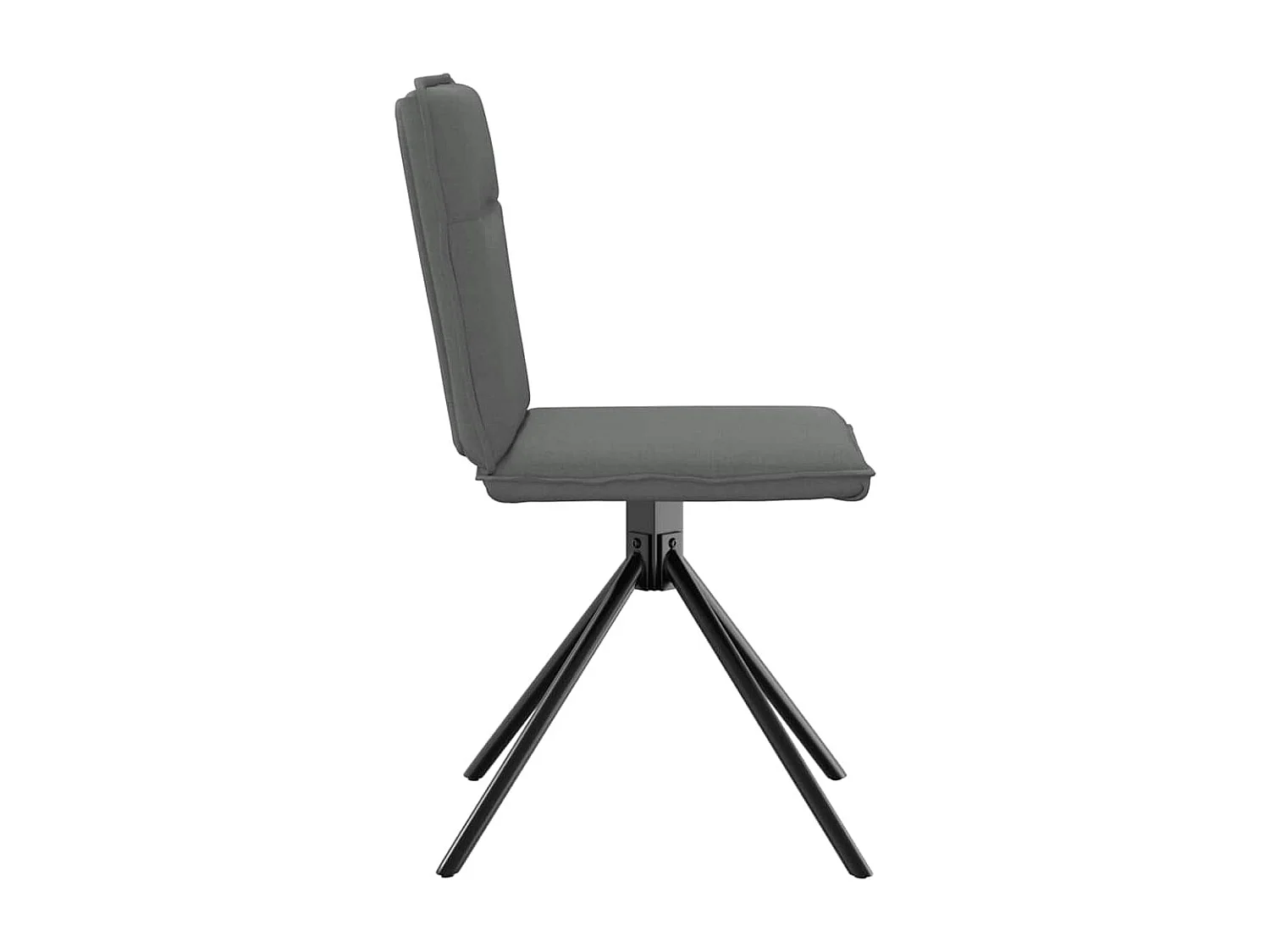 Chaises à manger lot de 2 gris foncé tissu