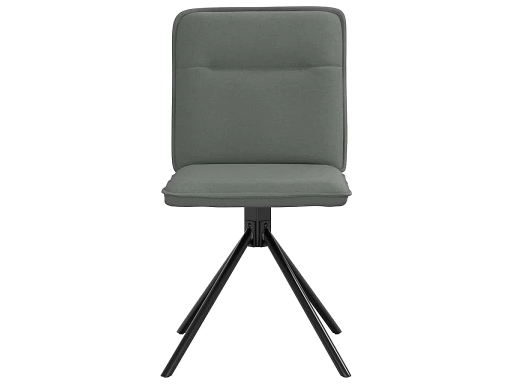 Chaises à manger lot de 2 gris foncé tissu