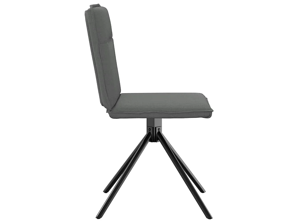 Chaises à manger lot de 2 gris foncé tissu