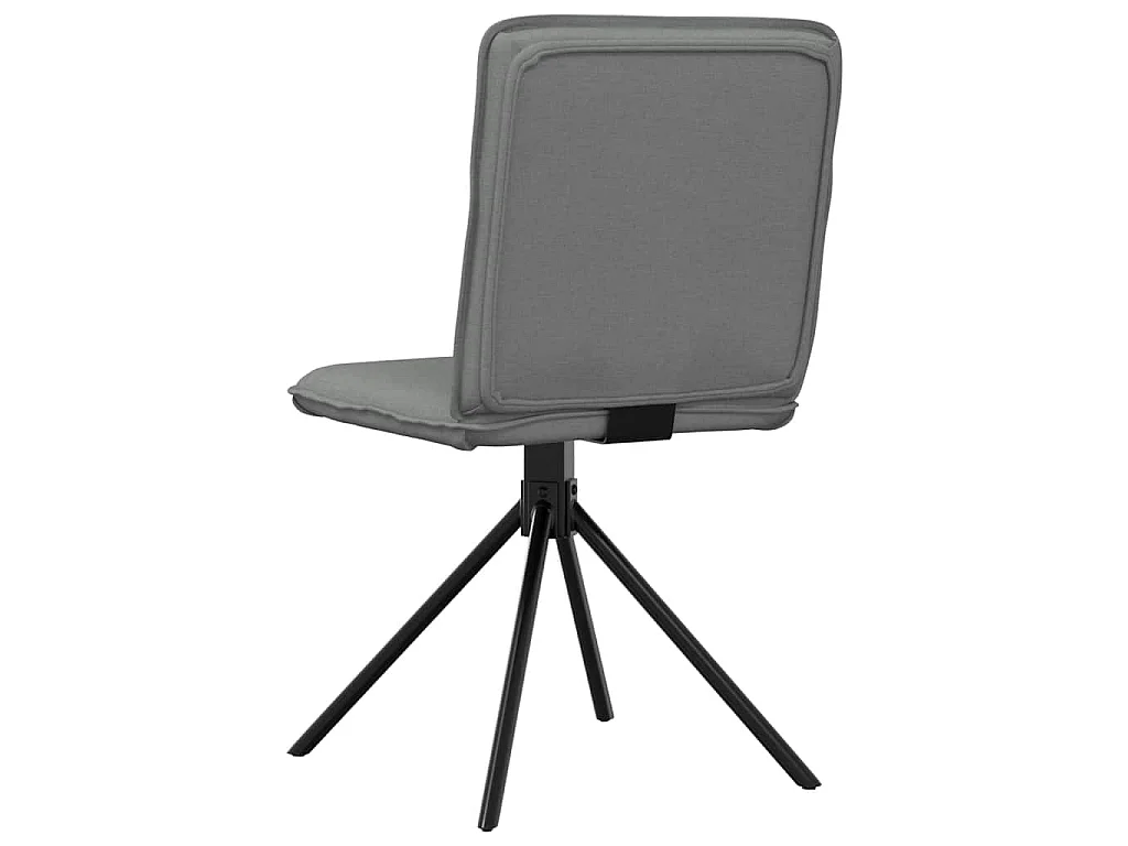 Chaises à manger lot de 2 gris foncé tissu