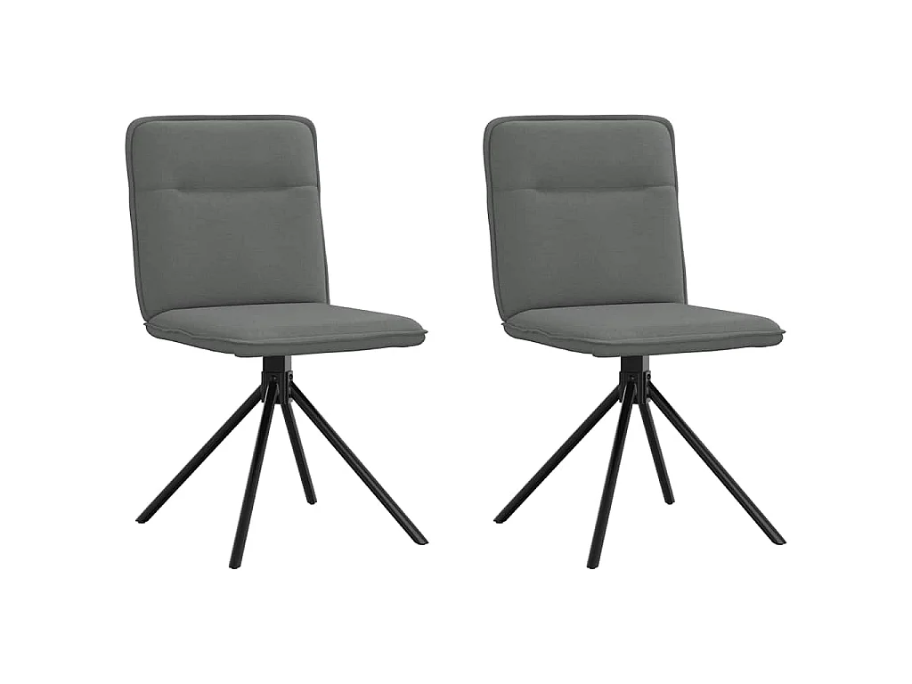 Chaises à manger lot de 2 gris foncé tissu