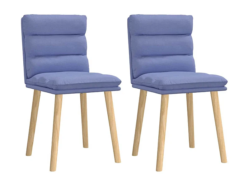 Eetkamerstoelen 2 st stof jeansblauw