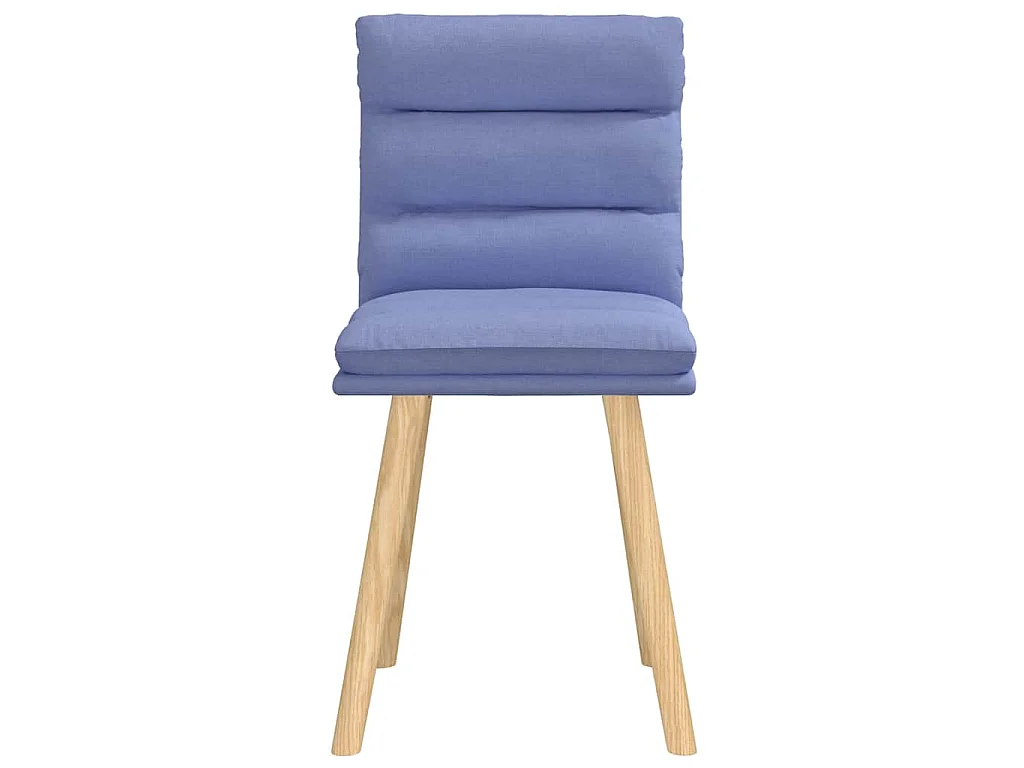 Chaises à manger lot de 2 bleu jean tissu