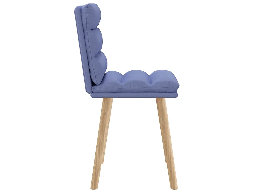 Chaises à manger lot de 2 bleu jean tissu