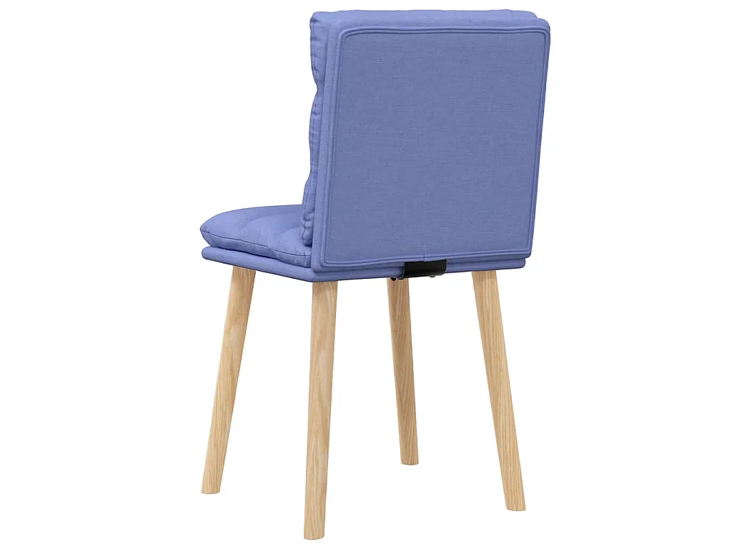 Chaises à manger lot de 2 bleu jean tissu