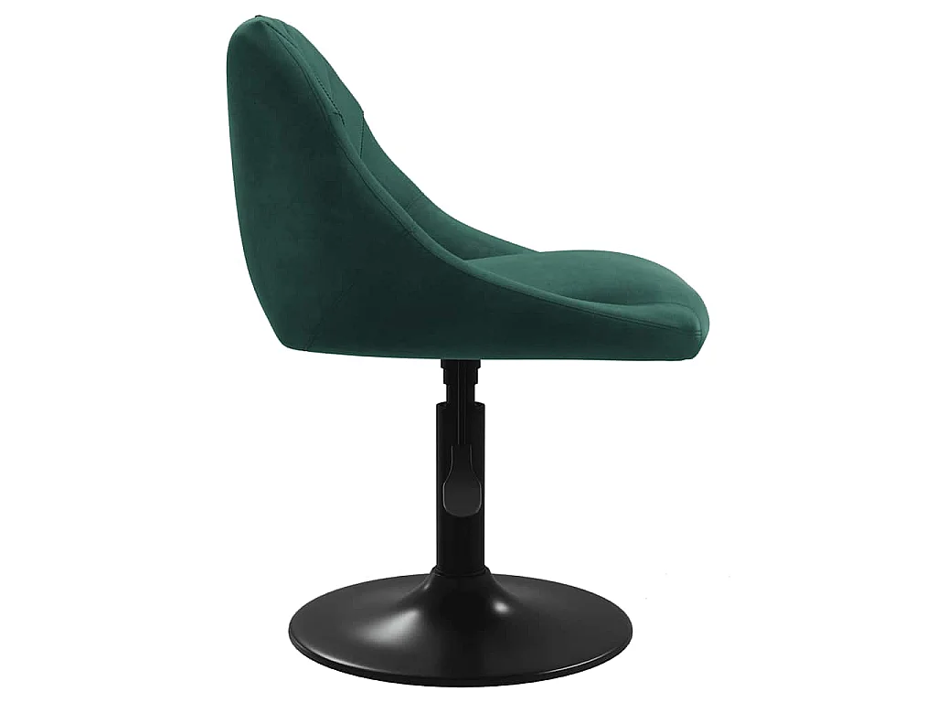 Chaises pivotantes à manger lot de 6 vert foncé velours