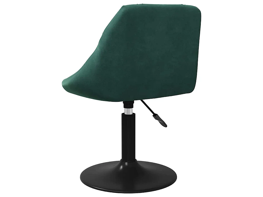 Chaises pivotantes à manger lot de 6 vert foncé velours
