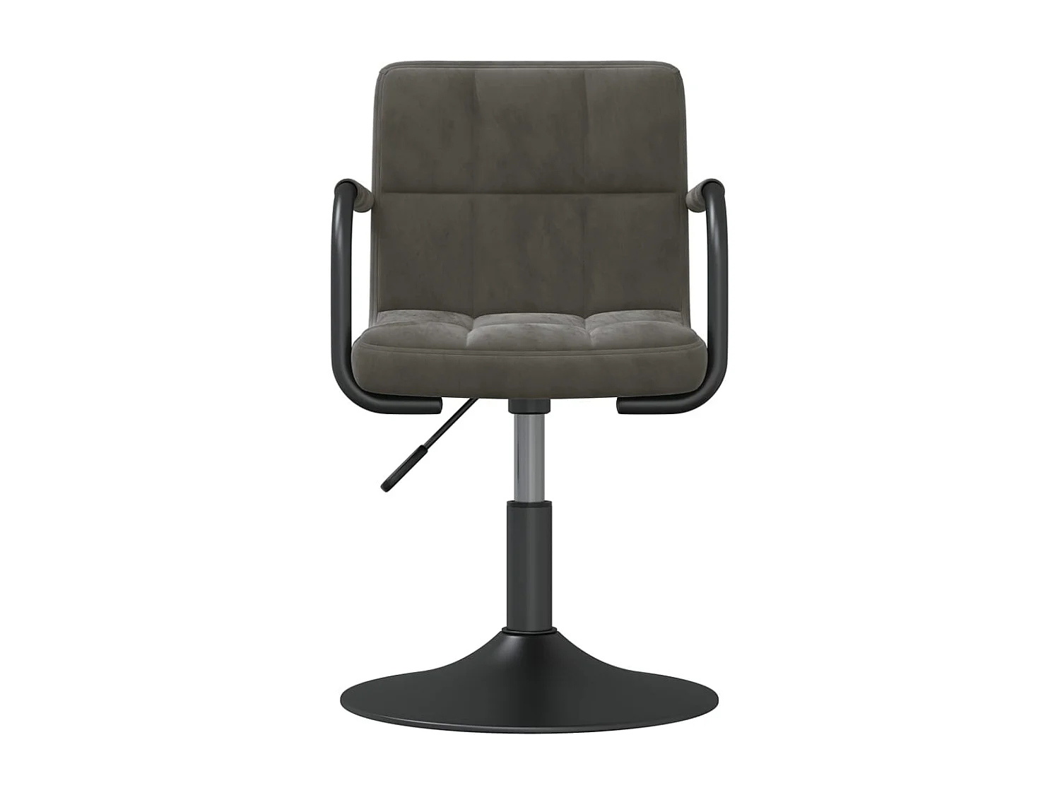 Chaises pivotantes à manger lot de 4 gris foncé velours