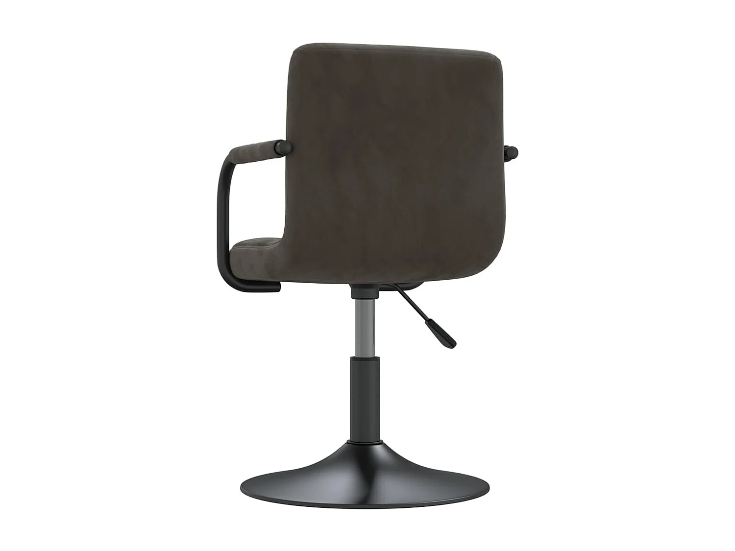 Chaises pivotantes à manger lot de 4 gris foncé velours
