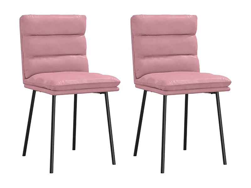 Chaises à manger lot de 2 Rose Velours