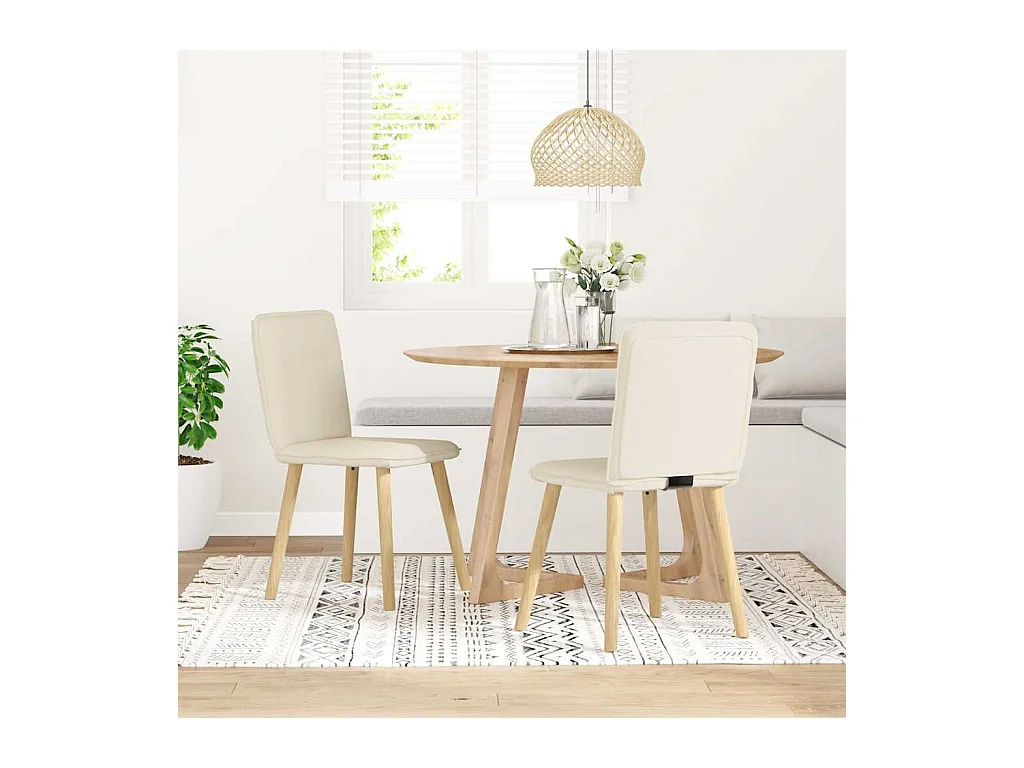 Chaises à manger lot de 2 Lin