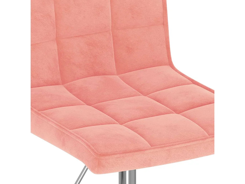 Chaises pivotantes à manger lot de 4 rose velours