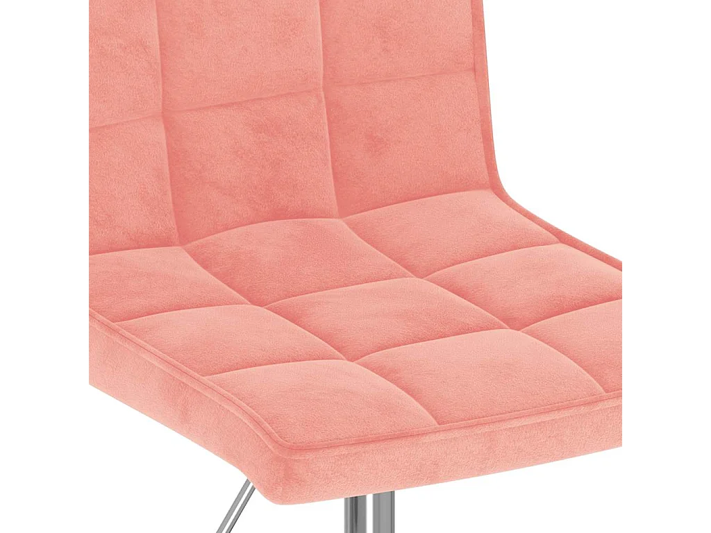 Chaises pivotantes à manger lot de 4 rose velours
