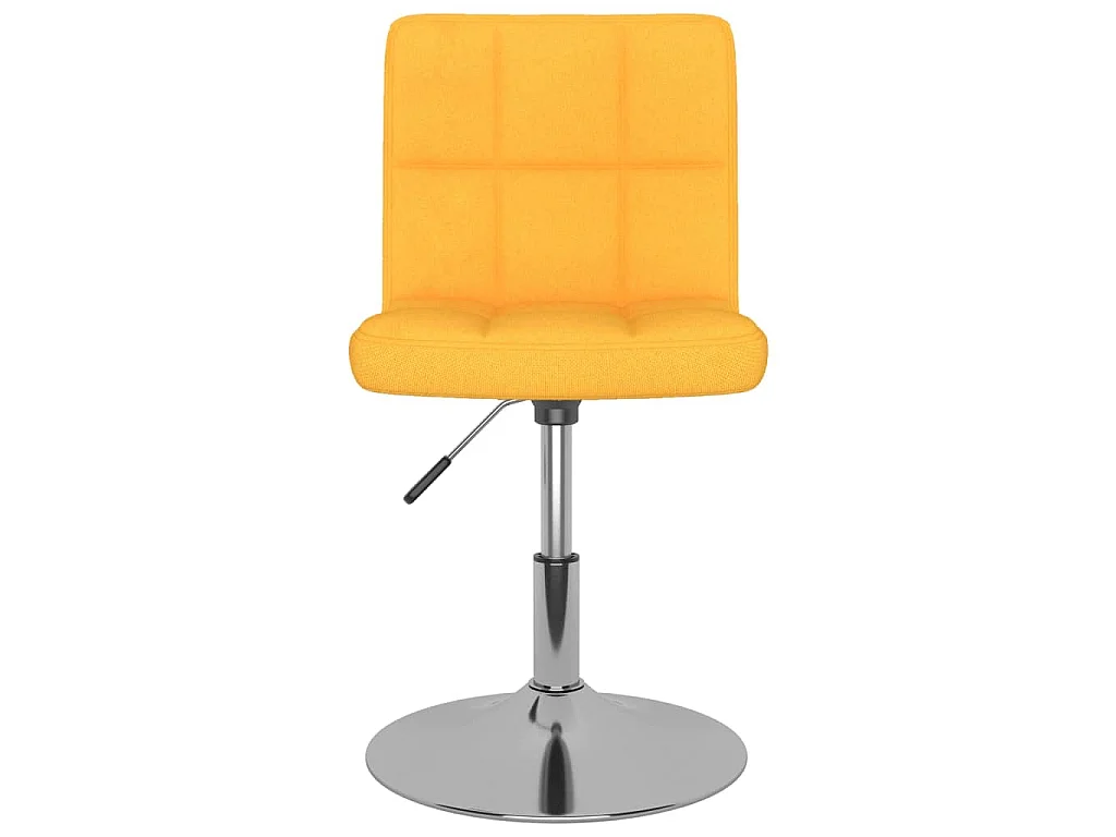 Eetkamerstoelen draaibaar 2 st stof geel