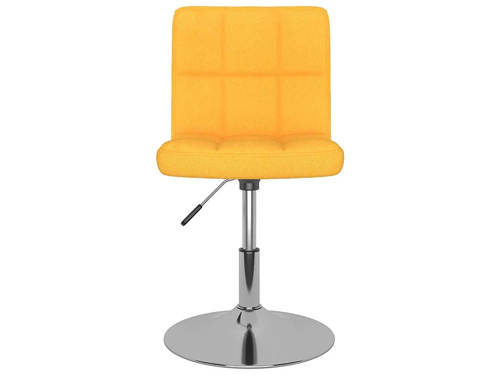 Chaises pivotantes à manger lot de 2 jaune tissu